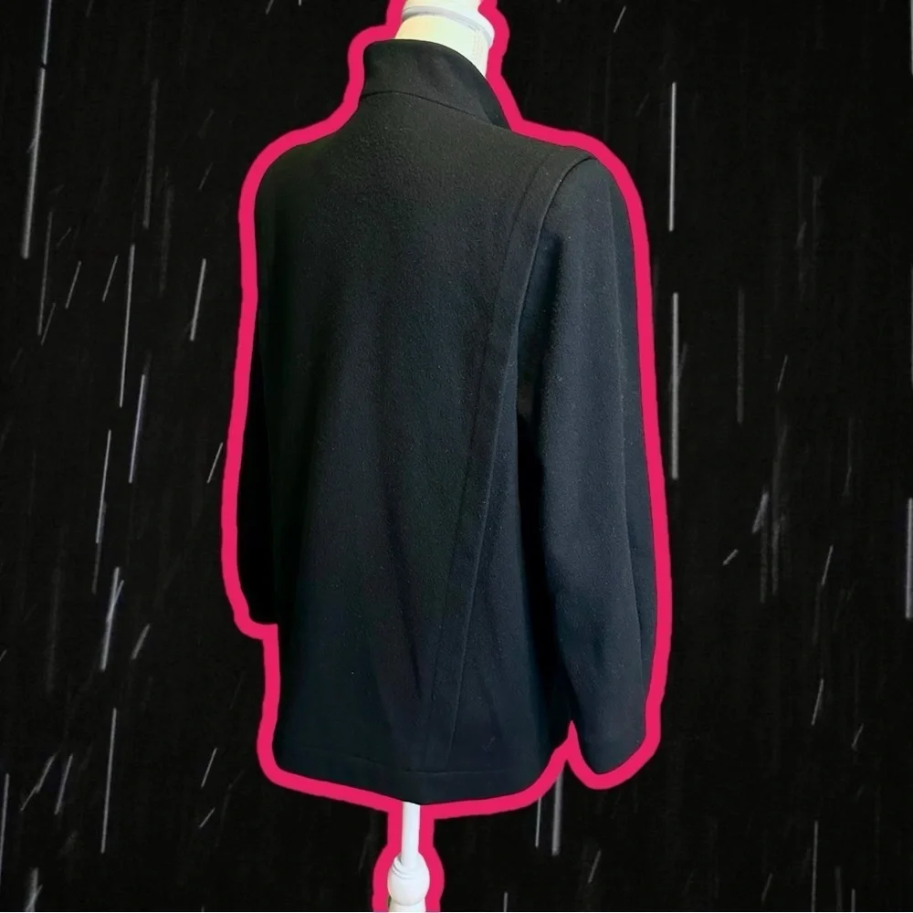 Mackintosh Vintage 100% Pure Wool Black Button-Down Long-Sleeve Pea Coat Size 8